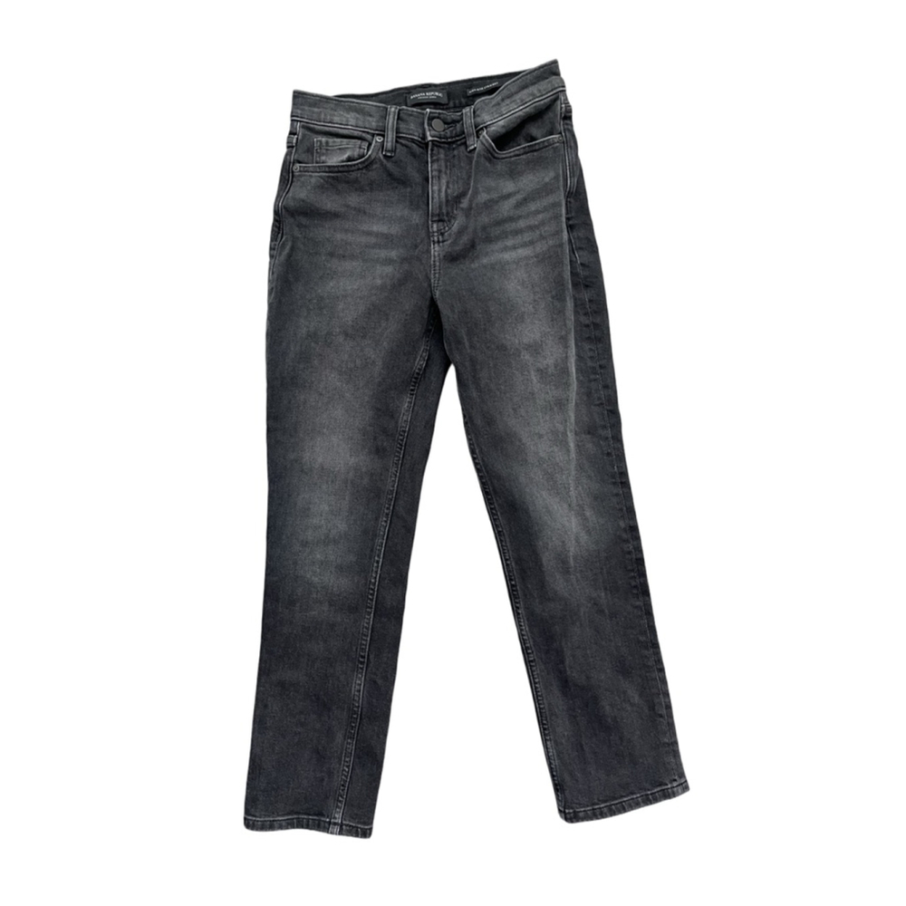 Banana Republic Black High Rise Straight Jeans Size 26